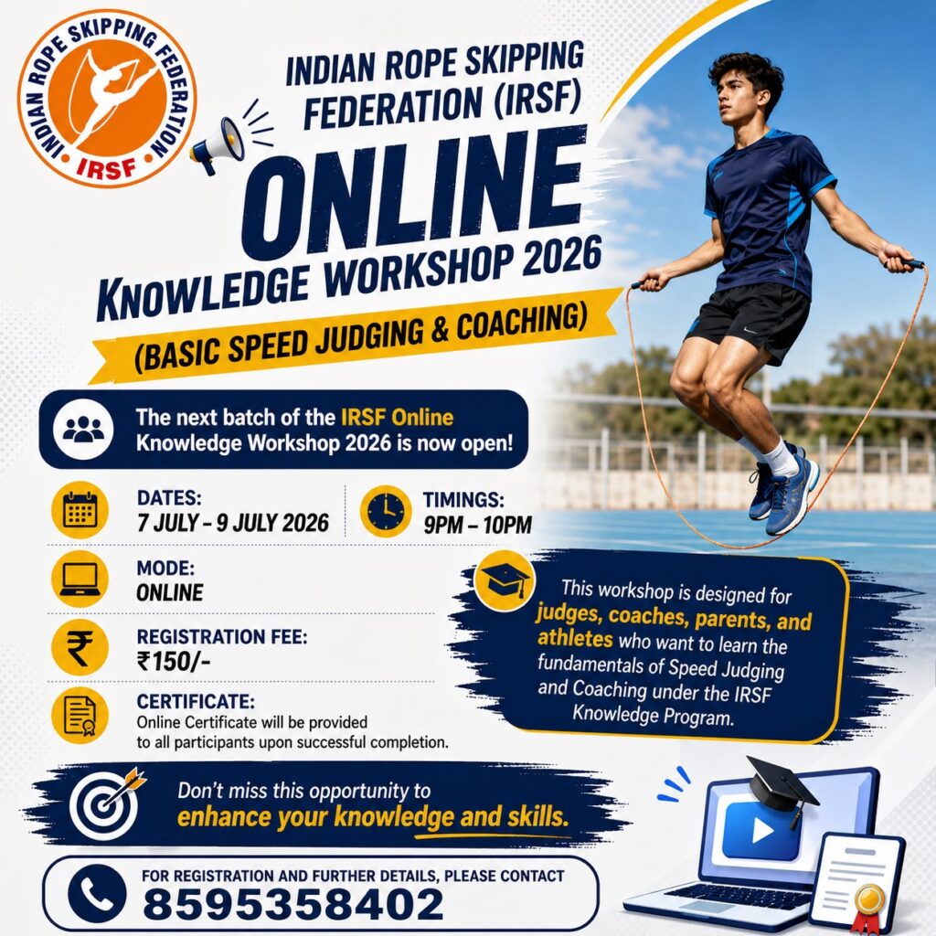 IRSF Online Rope Skipping Knowledge Programme Basic Speed Judging and Coaching Session