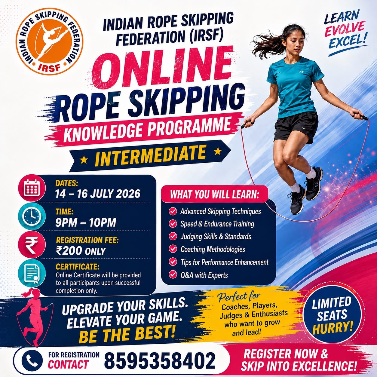 IRSF Successfully Conducts Intermediate Online Rope Skipping Knowledge Programme 2026