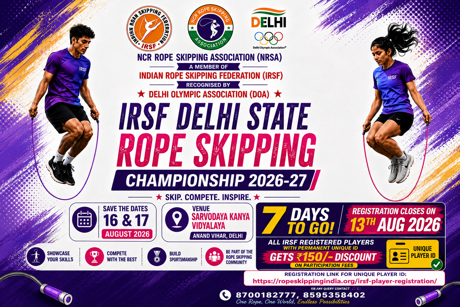 IRSF Delhi State Rope Skipping Championship 2026–27: Countdown Begins