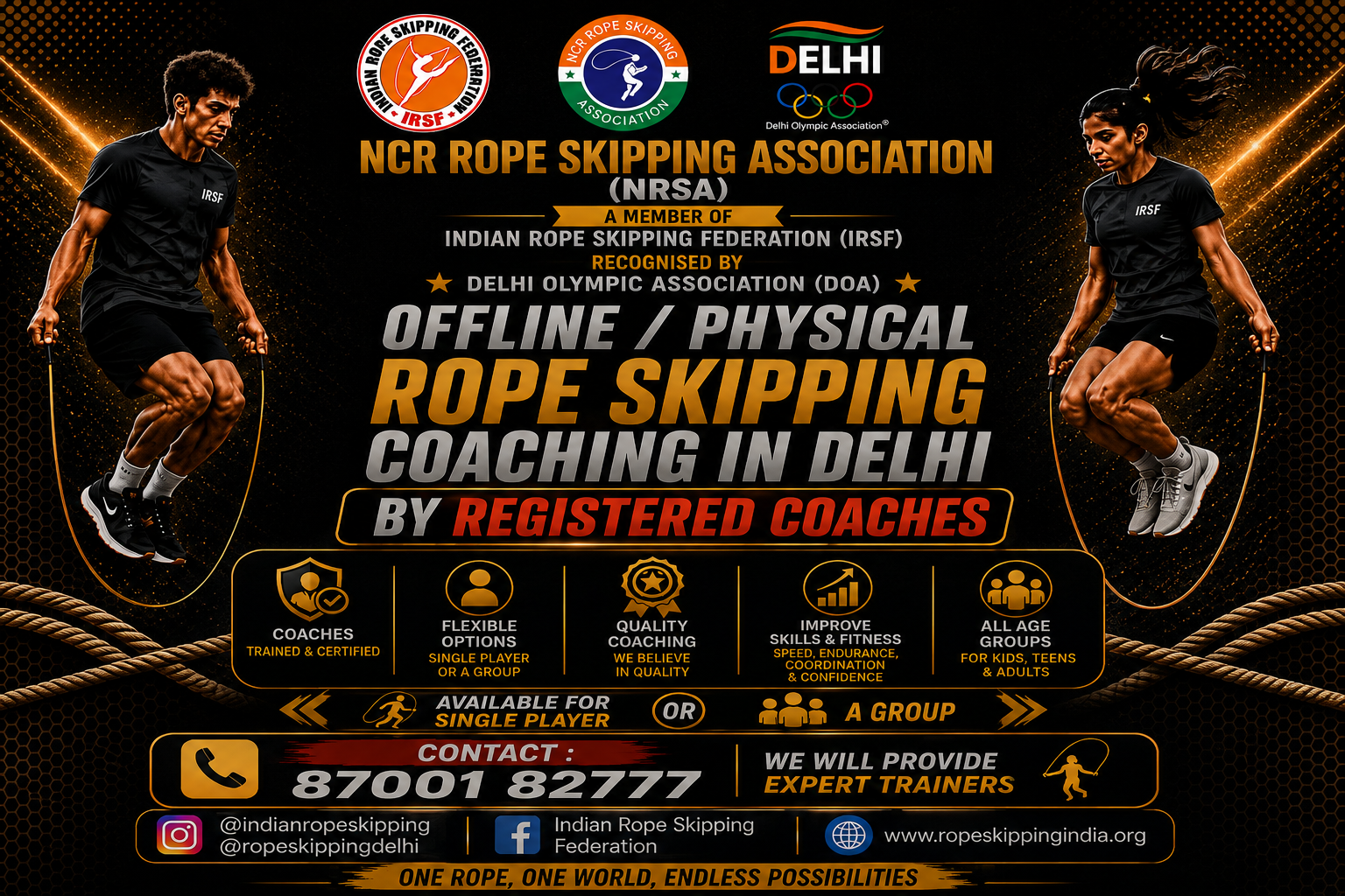 Rope Skipping Coaching Delhi: Learn from Registered Coaches
