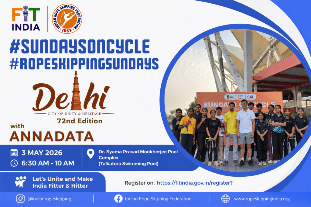 72nd Edition Annadata Special with rope skipping in Delhi