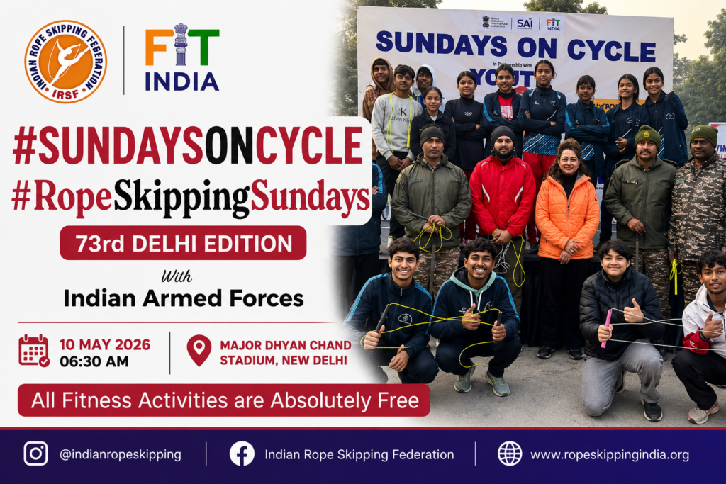 73rd Edition of Sundays On Cycle and Rope Skipping Sundays in Delhi