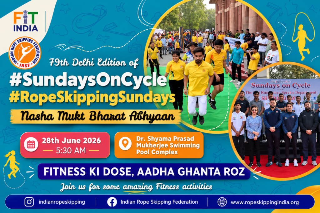 79th Delhi Edition of Sundays On Cycle and Rope Skipping Sundays